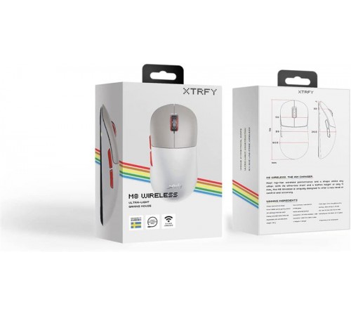 Миша бездротова Xtrfy M8 Wireless Retro (M8W-RGB-RETRO)
