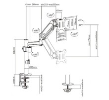 Кронштейн Gembird MA-DA1P-01 (VESA100х100)