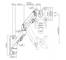Кронштейн Gembird MA-WA1-02 (VESA100х100)
