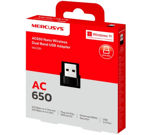 Бездротовий адаптер Mercusys MA20N