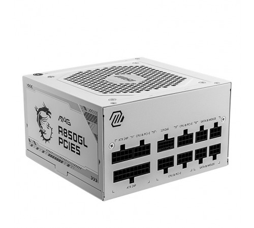 Блок живлення MSI MAG A850GL PCIE5 White 850W