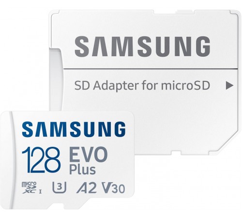 Карта пам`яті MicroSDXC 128GB UHS-I/U3 Class 10 Samsung Evo Plus R160MB/s + SD-адаптер (MB-MC128SA/EU)