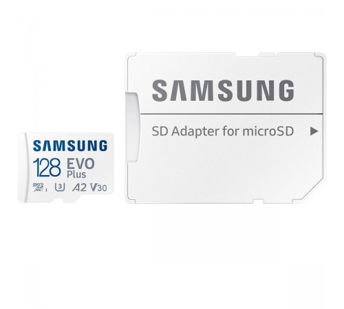 Карта пам`яті MicroSDXC 128GB UHS-I/U3 Class 10 Samsung Evo Plus R160MB/s + SD-адаптер (MB-MC128SA/EU)