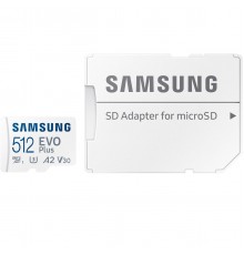 Карта пам`яті MicroSDXC  512GB UHS-I/U3 Class 10 Samsung Evo Plus R160MB/s + SD-адаптер (MB-MC512SA/EU)
