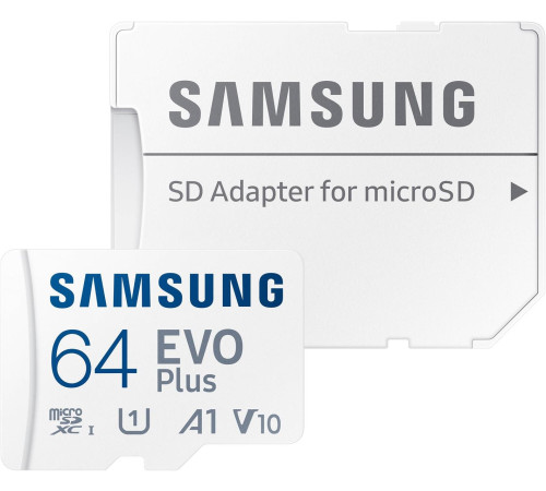 Карта пам`яті MicroSDXC 64GB UHS-I/U3 Class 10 Samsung Evo Plus R160MB/s + SD-адаптер (MB-MC64SA/EU)