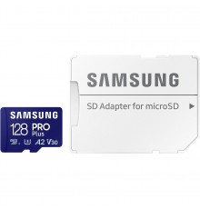 Карта пам`яті MicroSDXC 128GB UHS-I/U3 Class 10 Samsung Pro Plus + SD-адаптер (MB-MD128SA/EU)