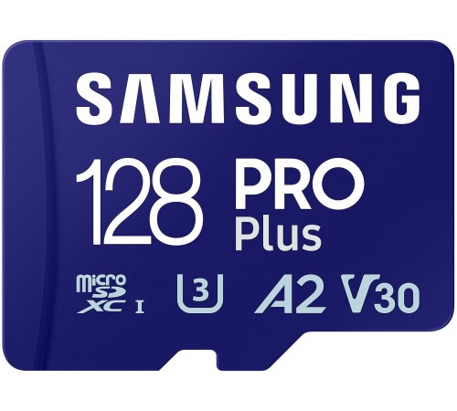 Карта пам`яті MicroSDXC 128GB UHS-I/U3 Class 10 Samsung Pro Plus + SD-адаптер (MB-MD128SA/EU) Карта пам`яті MicroSDXC 128GB UHS-I/U3 Class 10 Samsung Pro Plus + SD-адаптер (MB-MD128SA/EU)