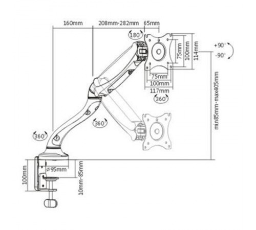 Кронштейн ITech MBSG-02F (для монітора)