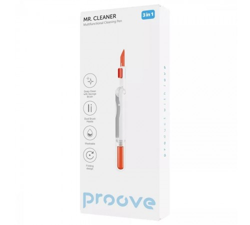 Багатофункціональний набір Proove Mr. Cleaner 3in1 для чищення електроніки та гаджетів White (MCP00000302)