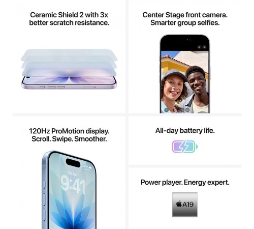 Смартфон Apple iPhone 17 256GB White (MG6K4AF/A)