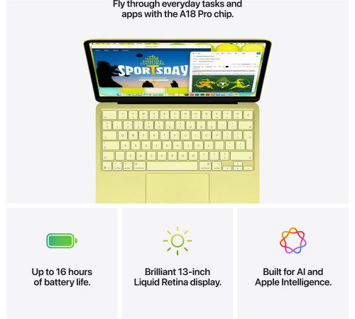 Ноутбук Apple MacBook Neo 13" A18 Pro 8/256GB 2026 (MHFD4UA/A) Citrus
