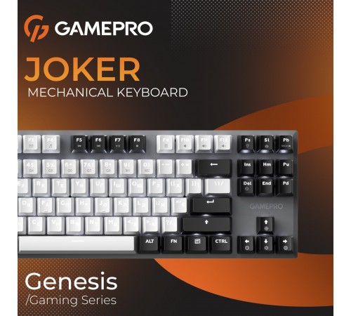 Клавіатура GamePro Genesis Joker MK124G Outemu Red Swithes USB Gray