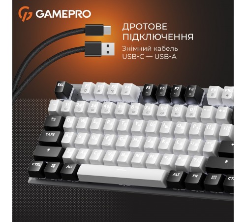 Клавіатура GamePro Genesis Joker MK124G Outemu Red Swithes USB Gray