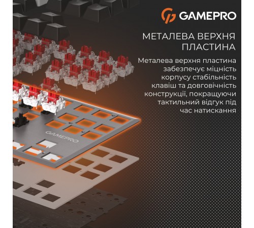 Клавіатура GamePro Genesis Joker MK124G Outemu Red Swithes USB Gray