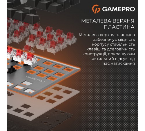 Клавіатура бездротова GamePro Genesis Joker Pro MK124G Pro Gray