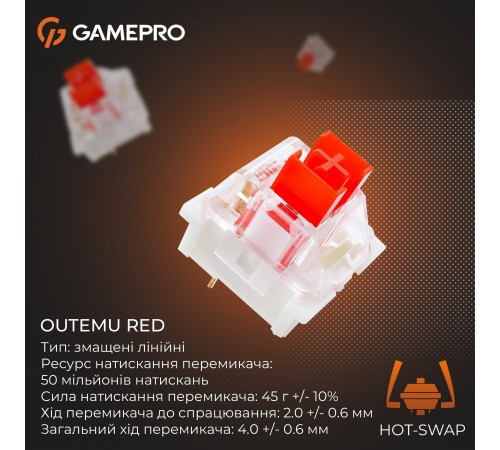 Клавіатура бездротова GamePro Genesis Joker Pro MK124G Pro Gray