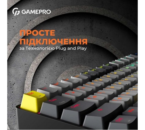 Клавіатура бездротова GamePro MK130G Pro Outemu Red Switch Hot-Swap RGB Black