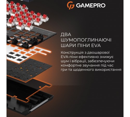 Клавіатура GamePro Genesis Metallic MK144B Outemu Red Swithes USB Black
