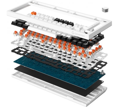 Клавіатура бездротова GamePro Asgard Valhalla MK160W Pro White