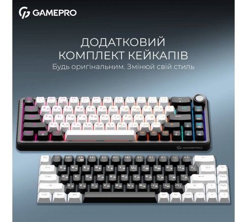 Клавіатура бездротова GamePro Asgard Valhalla MK210B Pro Black