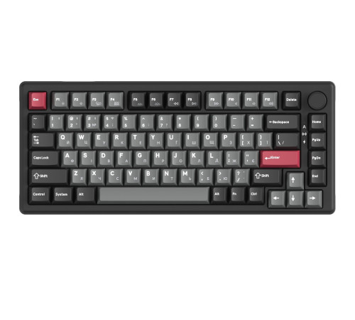 Клавіатура бездротова GamePro Asgard Yord Keychron Super Red Switch Black (MK266BK)