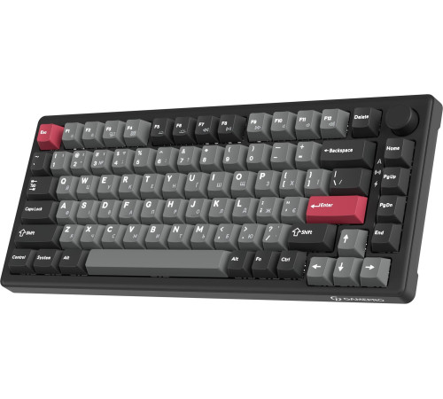 Клавіатура бездротова GamePro Asgard Yord Keychron Super Red Switch Black (MK266BK)