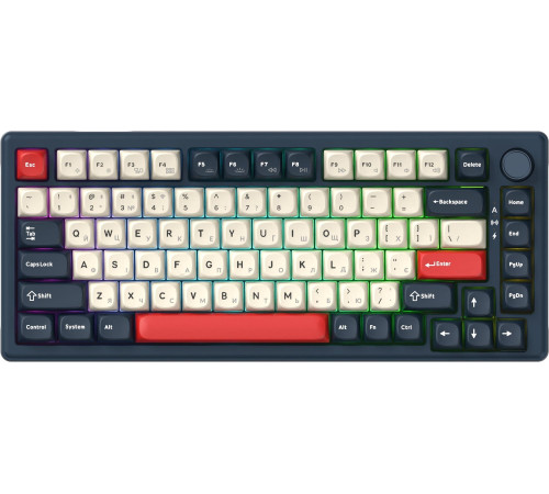 Клавіатура бездротова GamePro Asgard Yord Keychron Super Red Switch Blue (MK266BL)