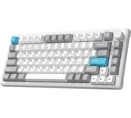 Клавіатура бездротова GamePro Asgard Yord Keychron Super Red Switch White (MK266WH)