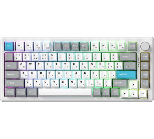 Клавіатура бездротова GamePro Asgard Yord Keychron Super Red Switch White (MK266WH)