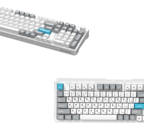 Клавіатура бездротова GamePro Asgard Drakkar Keychron Super Red Switch White (MK305WH)