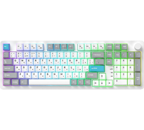 Клавіатура бездротова GamePro Asgard Drakkar Keychron Super Red Switch White (MK305WH)