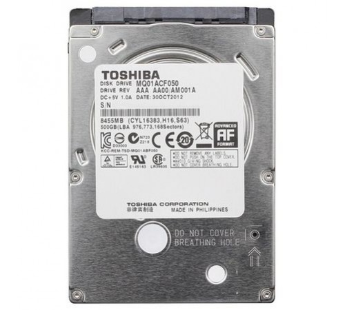 Накопичувач HDD 2.5" SATA 500GB Toshiba 7200rpm 16MB (MQ01ACF050) Ref