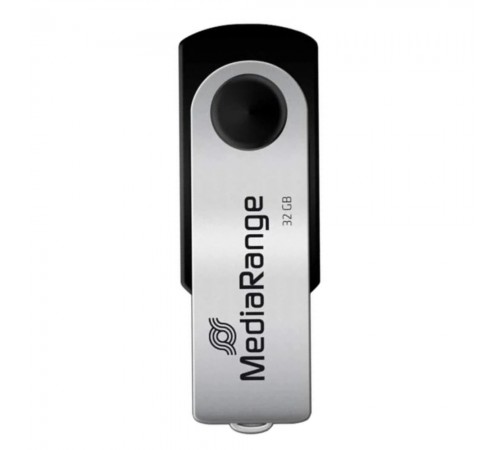 Флеш-накопичувач USB2.0 32GB MediaRange Black/Silver (MR911)