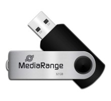 Флеш-накопичувач USB2.0 32GB MediaRange Black/Silver (MR911)
