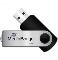 Флеш-накопичувач USB2.0 32GB MediaRange Black/Silver (MR911)