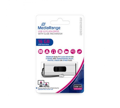 Флеш-накопичувач USB3.0 16GB MediaRange Black/Silver (MR915)