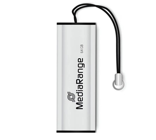 Флеш-накопичувач USB3.0 64GB MediaRange Black/Silver (MR917)
