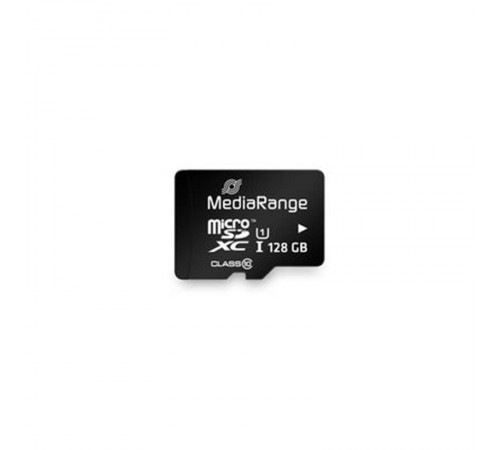 Карта пам`ятi MicroSDHC 128GB UHS-I Class 10 MediaRange R80/W10MB/s + SD-adapter (MR945)
