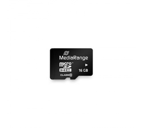 Карта пам`ятi MicroSDHC 16GB Class 10 MediaRange R45/W12MB/s + SD-adapter (MR958)
