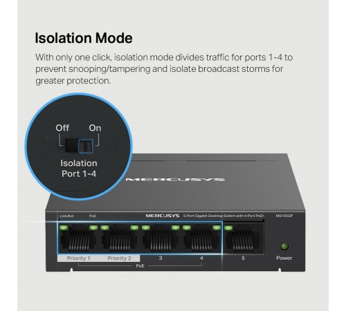 Комутатор Mercusys MS105GP