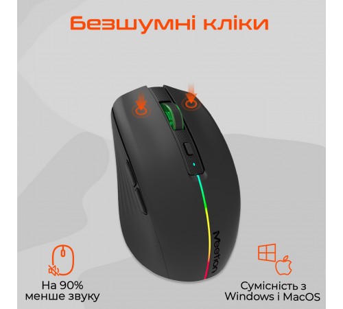 Миша бездротова Meetion BTM002 Black (MT-BTM002-A)