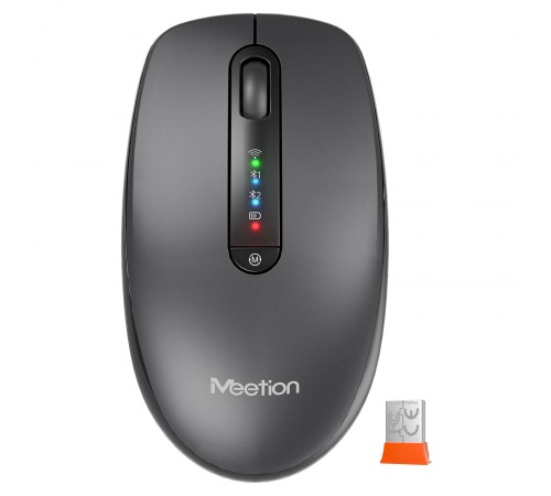 Миша бездротова Meetion BTM100R Black/Steel Gray (MT-BTM100R-A)