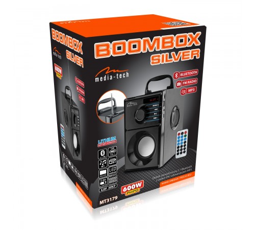 Акустична система Media-Tech Boombox Silver Black (MT3179)