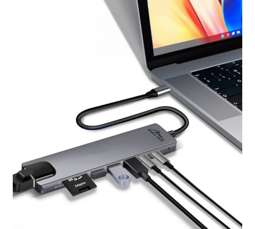 USB-хаб Media-Tech USB Type-C 8-в-1 (MT5046)