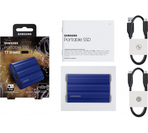 Накопичувач зовнішній SSD 2.5" USB 2.0TB Samsung T7 Shield Blue (MU-PE2T0R/WW)