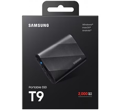 Накопичувач зовнішній SSD 2.5" USB 2.0TB Samsung T9 Black (MU-PG2T0B/EU)