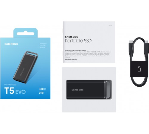 Накопичувач зовнішній SSD 2.5" USB 2.0TB Samsung T5 EVO (MU-PH2T0S/EU)