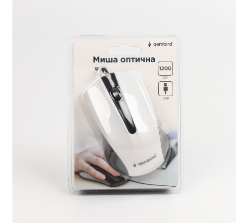Миша Gembird MUS-101-W White