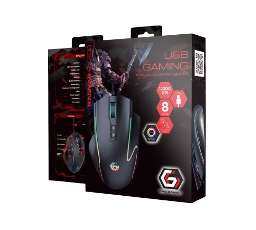 Миша Gembird MUSG-RAGNAR-RX300 Black
