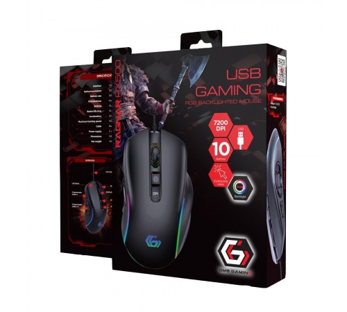 Миша Gembird MUSG-RAGNAR-RX500 Black